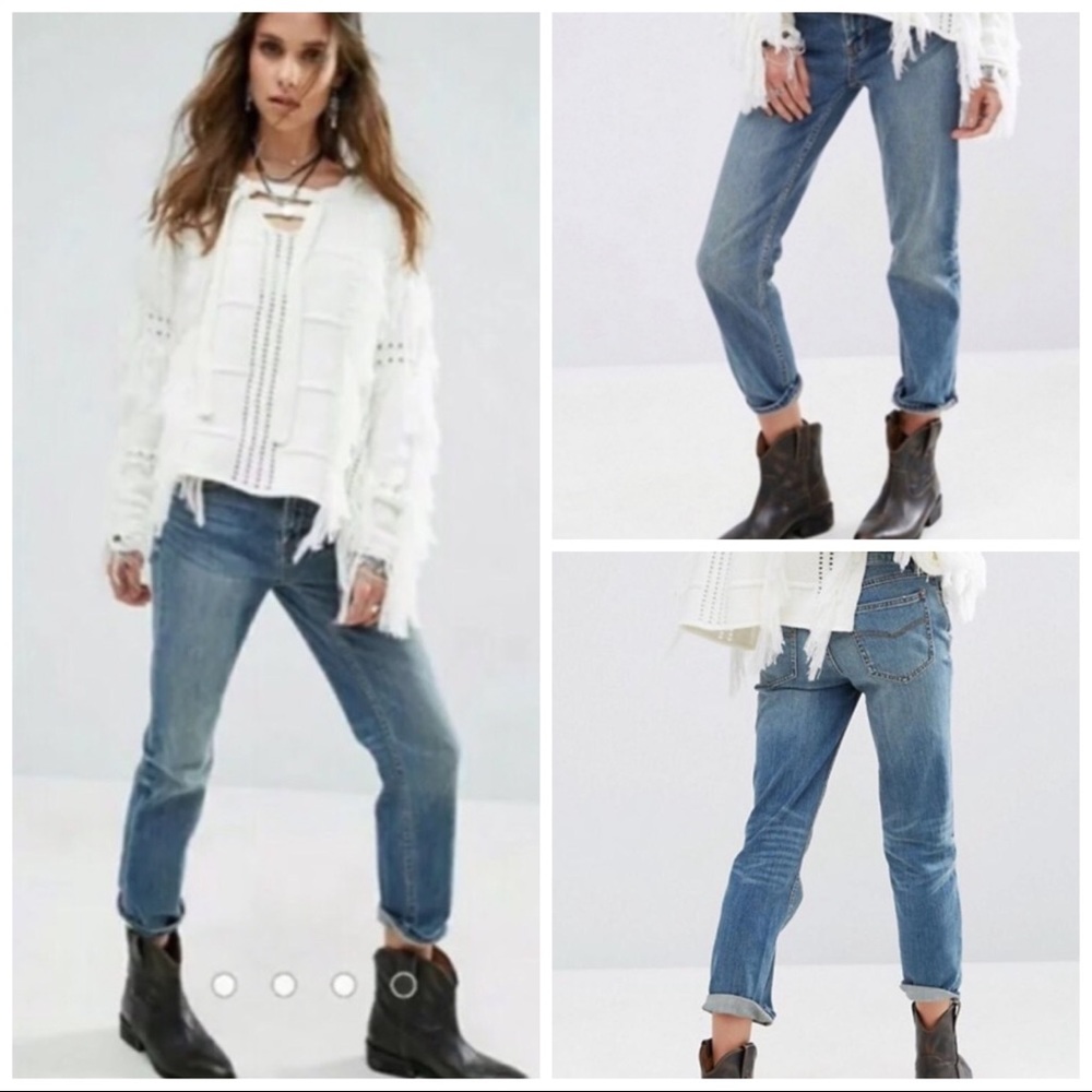 Free people jasper cropped denim jeans NWOT